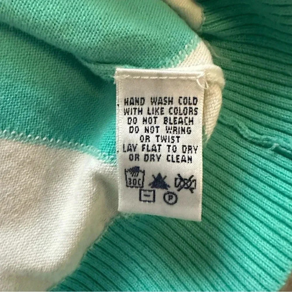 Lilly Pulitzer vneck argyle sweater turquoise and lime green size XS - Picture 6 of 6